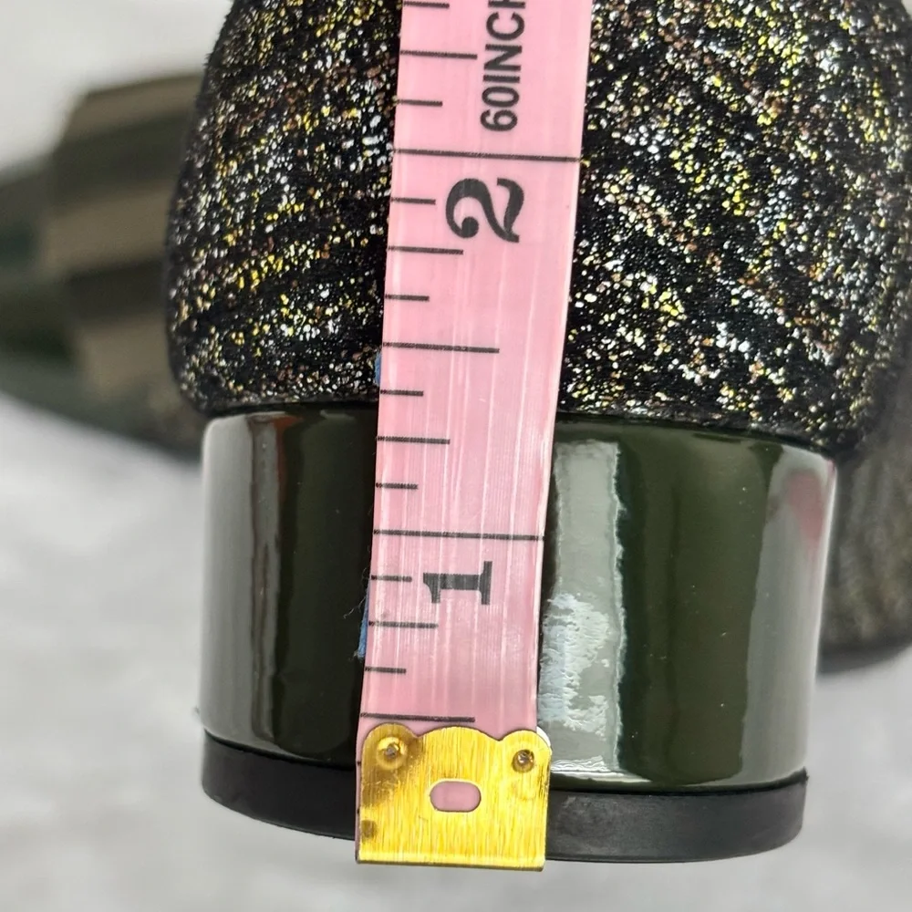 FERCA 81 Italian Genuine Leather Cap Toe Low Heel Green Tweed Pump--NEW--7.5 - Picture 16 of 16